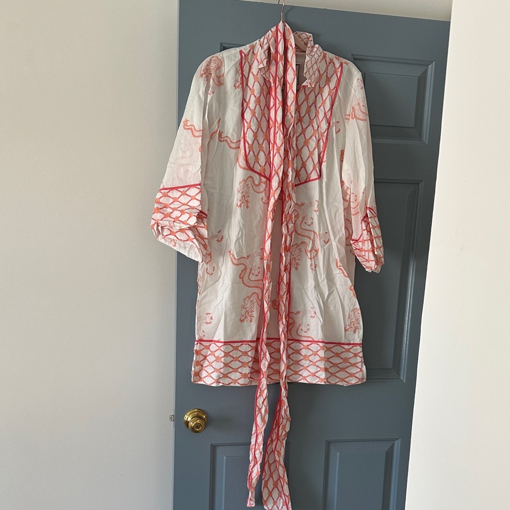 Sue Sartor x Meg Braff Chinoiserie Dragon Kimono Caftan Kaftan